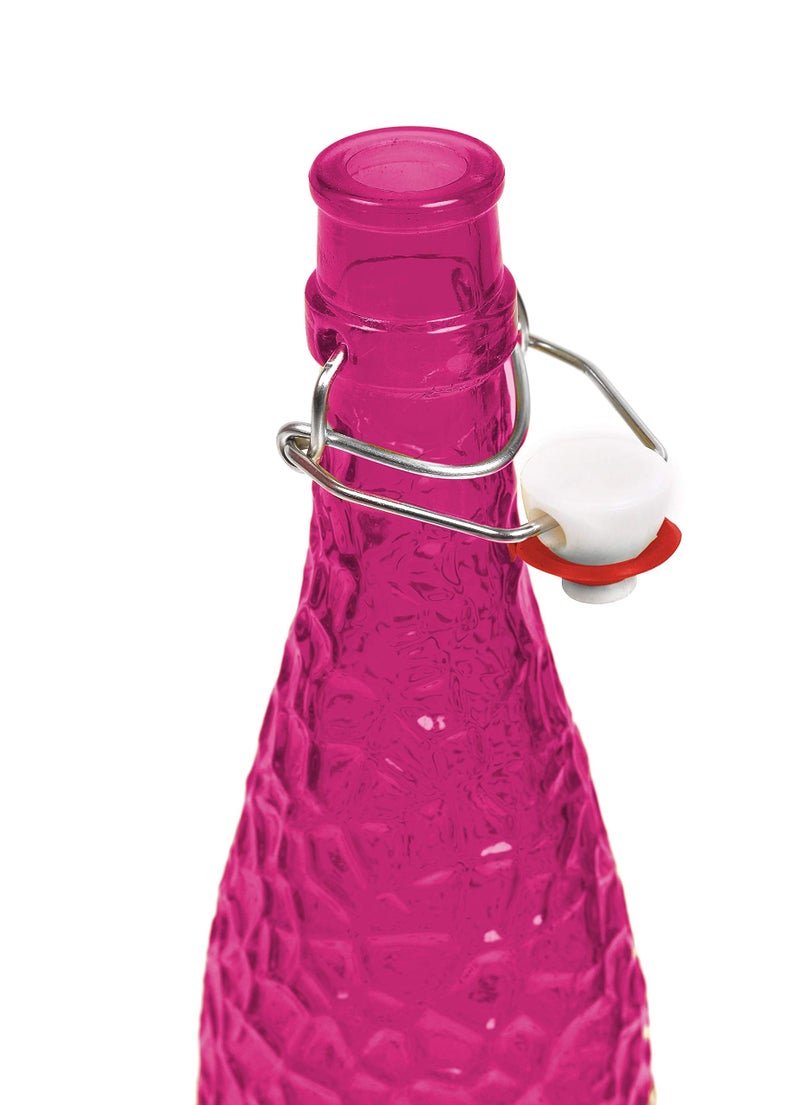 Machak Crick Glass Water Bottle For Fridge 1 ltr (Purple, Set of 2) - Image 3