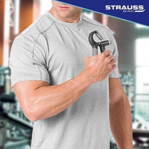 Strauss Adjustable Hand Grip| Adjustable Resistance (10KG - 40KG) | Hand Gripper for Home & Gym Workouts | Perfect for Finger & Forearm Hand Exercises & Strength Building for Men & Women (Black) - Image 5