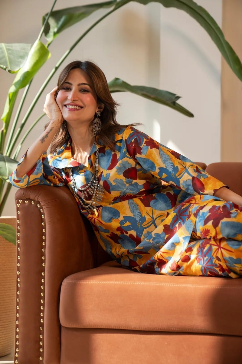 Kalaanj Women coords Set || Kurta Set for Women (SP336-L) Sky Blue - Image 2