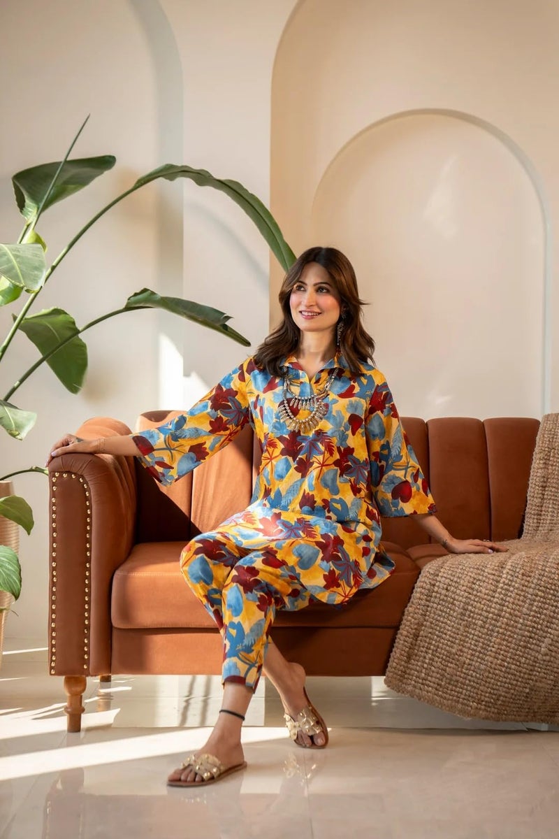 Kalaanj Women coords Set || Kurta Set for Women (SP336-L) Sky Blue - Image 3