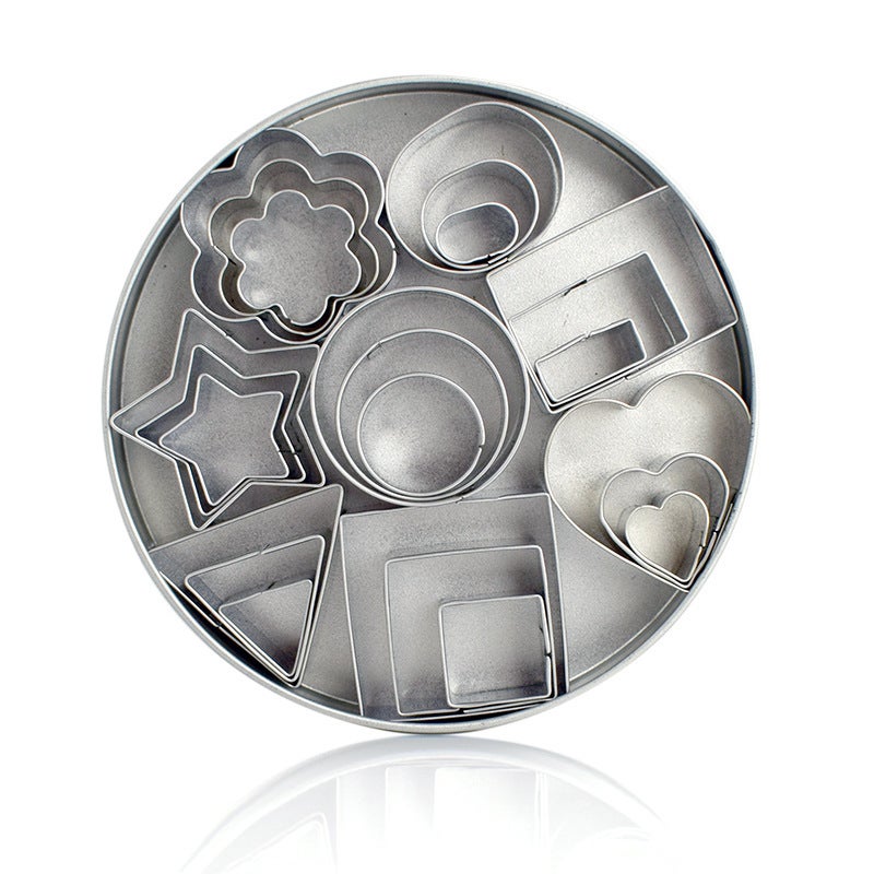 Baking Mold Set Stainless Steel 430 Rust-Resistant 30-Piece - Versatile Shapes With Iron Box Packaging for Daily Kitchen Use - Image 1