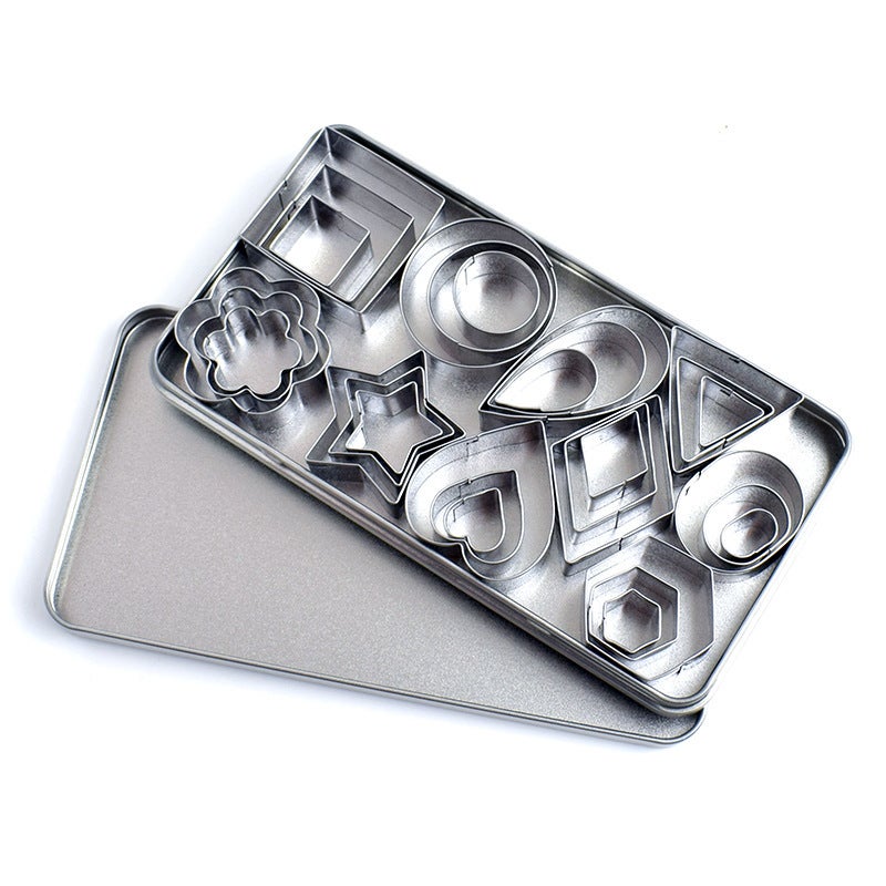 Baking Mold Set Stainless Steel 430 Rust-Resistant 30-Piece - Versatile Shapes With Iron Box Packaging for Daily Kitchen Use - Image 4