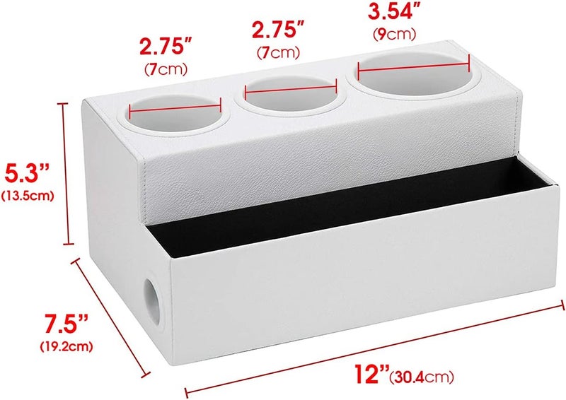 J JACKCUBE DESIGN Hair Tool Organizer Dryer Holder with 3 Holes - White - Image 2
