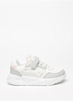 Girls' Textured Sneakers with Hook and Loop Closure