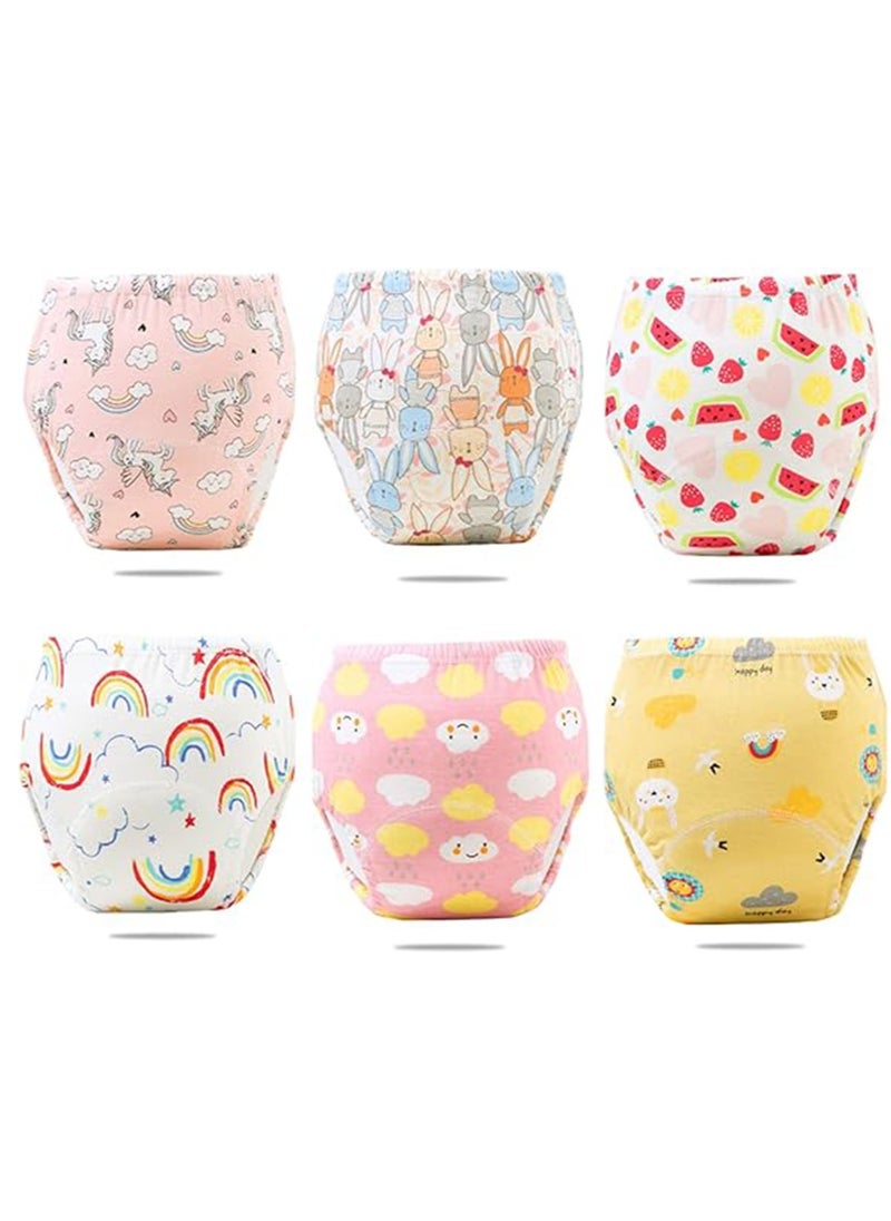 Gonice - 6PCS Baby Potty Training Pants, Breathable Potty Training Underwear, Toddler Training Underwear for 0-3 Years Boy and Girls Strong Absorbent Cotton Training Pants - Image 1