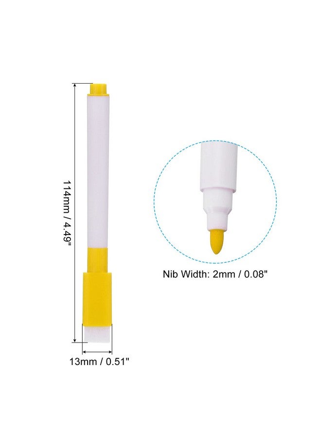 PATIKIL Dry Erase Marker Pens, 30 Pack Yellow Ink Fine Point Low Odor Whiteboard With Eraser Cap For Office Home Classroom, White Pen Rod - Image 2