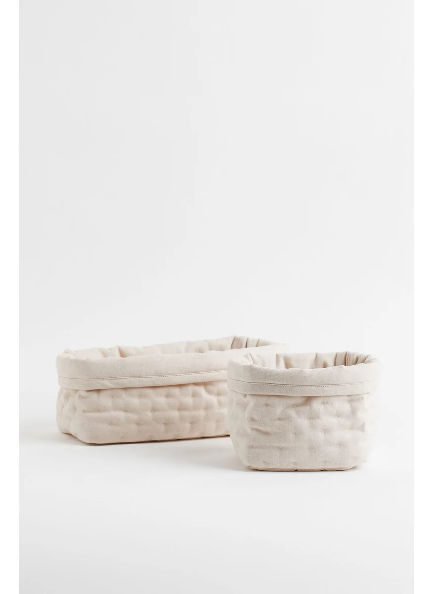 H&M 2-Pack Quilted Storage Baskets