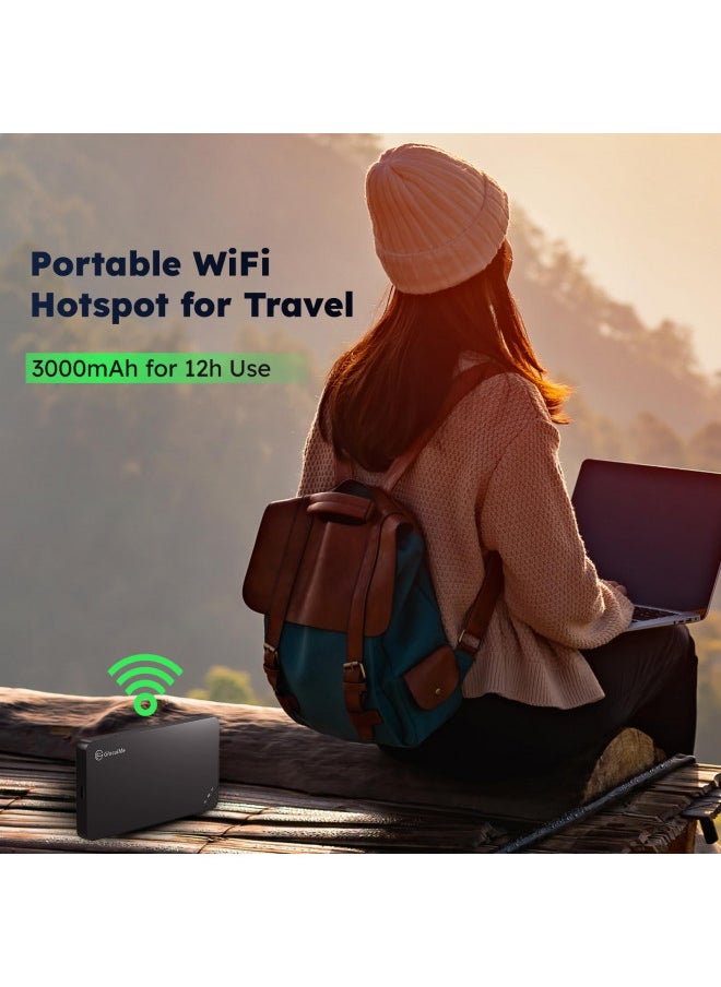GlocalMe GlocalMe U3 4G LTE Mobile Hotspot Device, Portable WiFi Hotspot for Travel in 200+ Countries, No SIM Card Needed, 10 Connected Devices and Global 1GB Data 30 Days, Pocket WiFi Device (U3 Black)  - Image 2