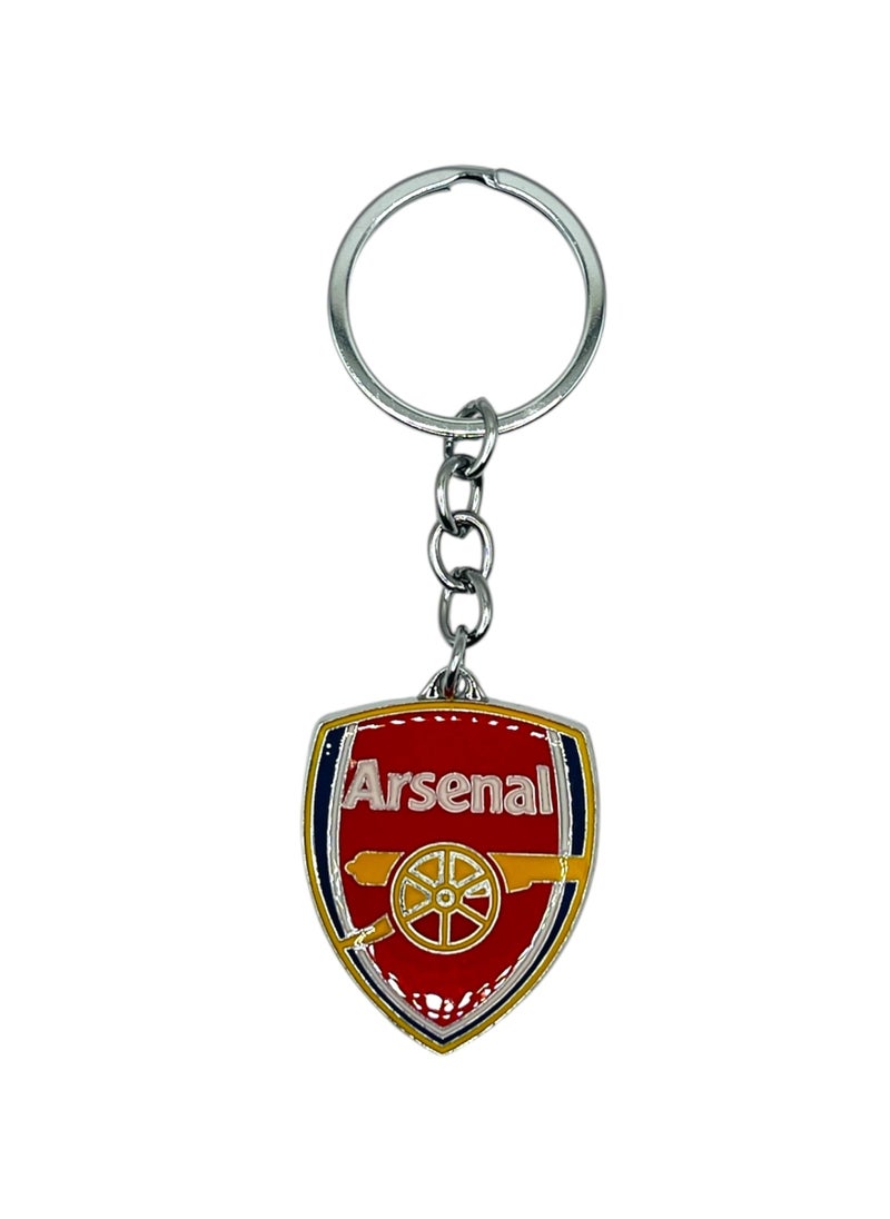 MARIO DRAFTS Football Club Metal Keychain Team Crest Logo Red and Gold  - Image 1