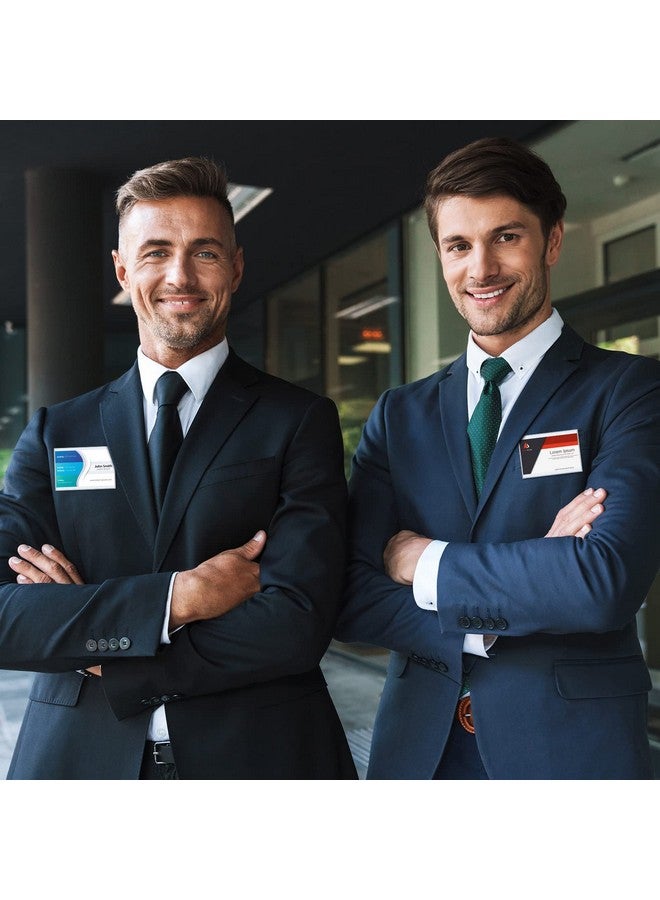 Eaasty 200 Pcs Name Tags with Pins ID Clear Plastic Badge Holder Pin Style Name Badge Holders with Inserts ID Card Plastic Name Badge Sleeve, 2.44 x 3.58 Inch(Gold Clip) - Image 5