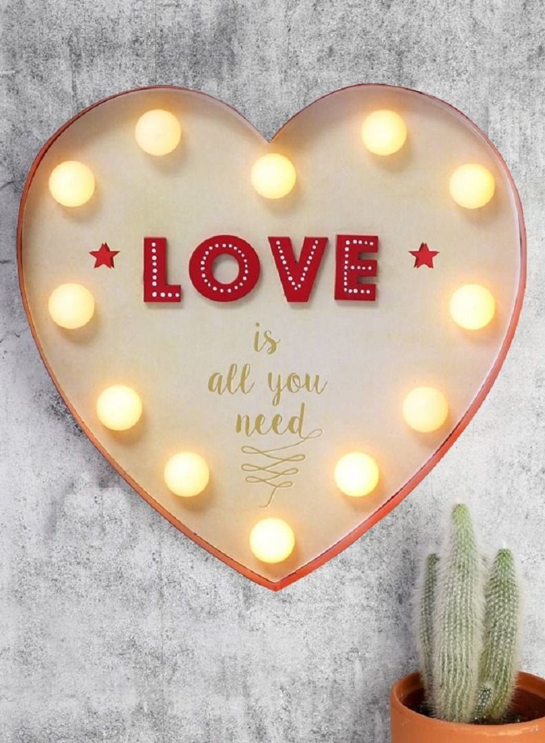 Salla Retro Love Metal Heart with LED Lights 23 cm - Image 2