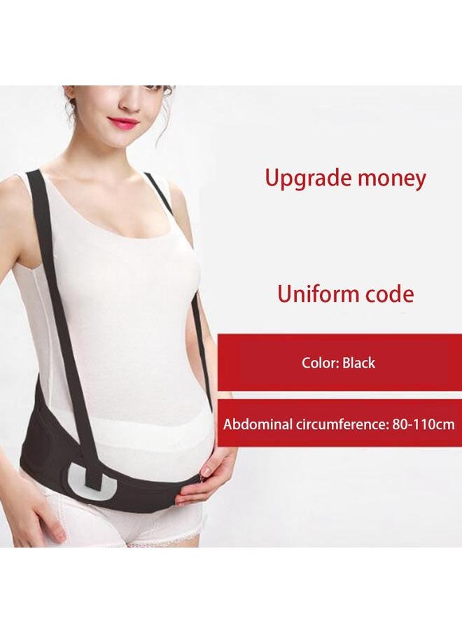 Thoraya Maternity Support Belly Belt Breathable Prenatal Pregnancy Belt Pregnant Brace BandBlack Free Size  - Image 4