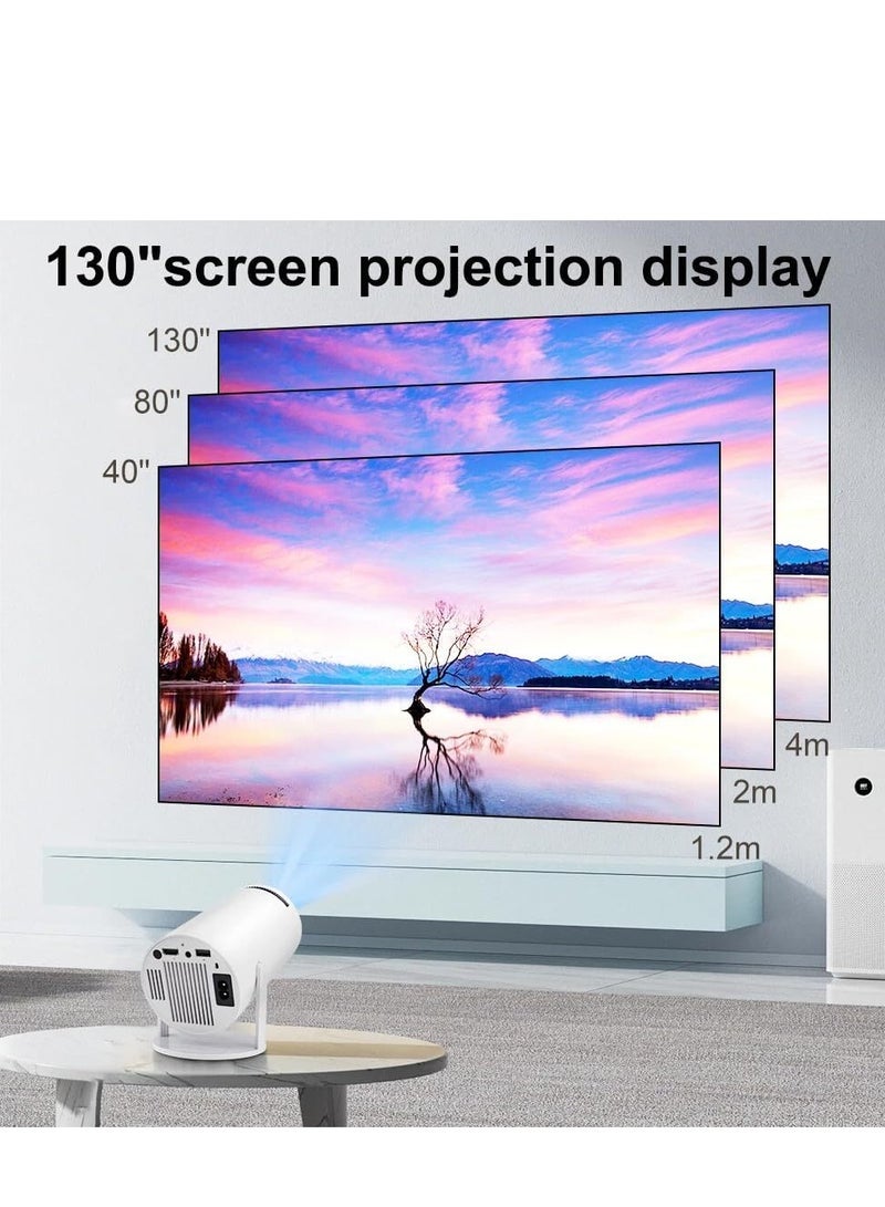 Mini Projector, Auto Keystone Correction, 4K 1080P Support Portable Projector, 150 ANSI Smart Projector with 2.4/5G WiFi, Android 12.0, 130 Inch Screen Outdoor Home Video Projector  - Image 4