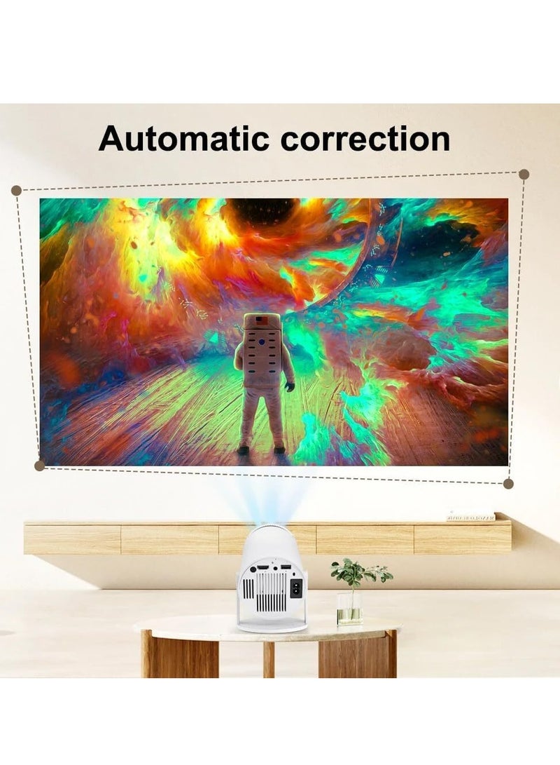 Mini Projector, Auto Keystone Correction, 4K 1080P Support Portable Projector, 150 ANSI Smart Projector with 2.4/5G WiFi, Android 12.0, 130 Inch Screen Outdoor Home Video Projector  - Image 3