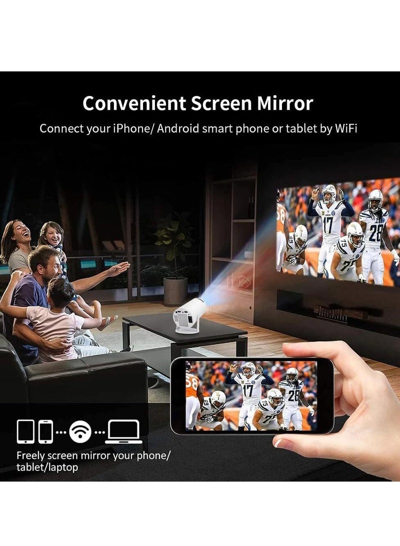 Mini Projector, Auto Keystone Correction, 4K 1080P Support Portable Projector, 150 ANSI Smart Projector with 2.4/5G WiFi, Android 12.0, 130 Inch Screen Outdoor Home Video Projector  - Image 5