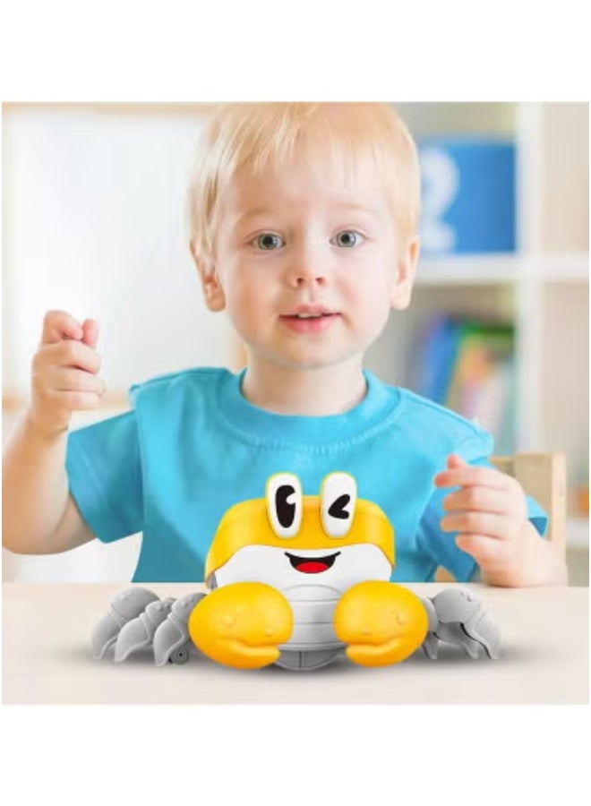 JAJEEK Crawling Crab Toy For Babies – Interactive Sensor Crab Toy With Music & LED Lights | Smart Escape Movement Toy For Toddlers | Fun Developmental Toy For 1-Year-Old Boys & Girls | Motor Skill Enhancing Educational Baby Toy With Sound & Motion Play - Image 2