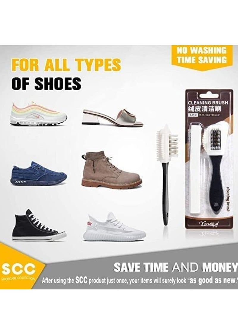 Oasisgalore Shoe Brush Cleaner Kit, 4-Way Brush, 2 Erasers for Shoes, Boots, Leather, Furniture - Image 5