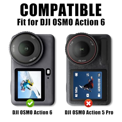 TQLGY 3+3+3 Pack Tempered Glass Screen Protector for DJI OSMO Action 6 Accessories with Camera Lens Protector, Ultra HD, Anti-Scratch, Bubble-Free Installation - Image 2
