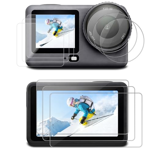 TQLGY 3+3+3 Pack Tempered Glass Screen Protector for DJI OSMO Action 6 Accessories with Camera Lens Protector, Ultra HD, Anti-Scratch, Bubble-Free Installation - Image 1