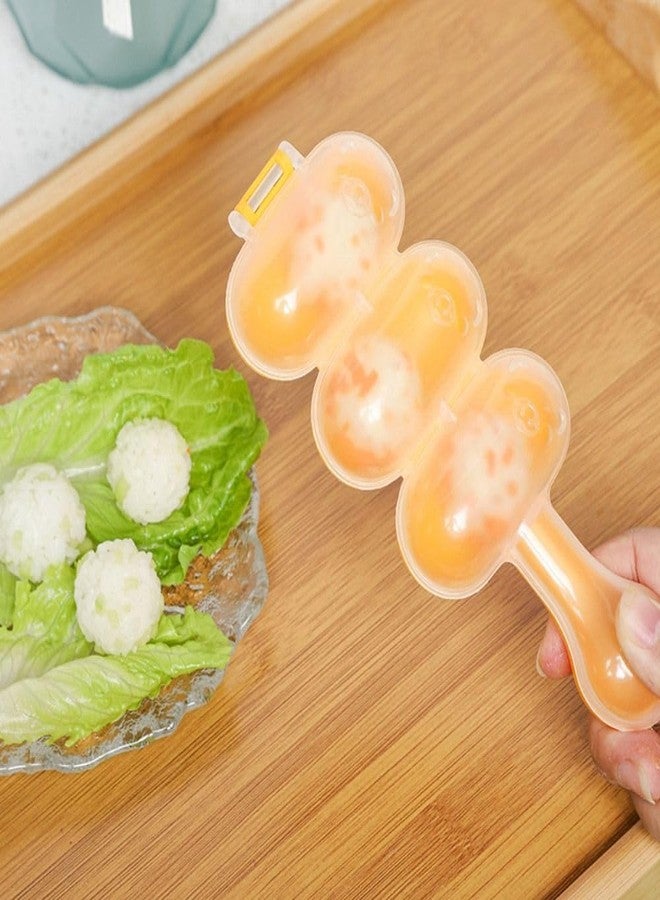 hobbyme Rice Ball Shaker, 5 Pcs Ball Shaped Onigiri Molds with Mini Rice scoop, DIY Rice Ball Moulds, Sushi Maker for Kids Lunch Bento Box, Home Kitchen Lunch Gadgets(Pink/Blue/Green/Orange) - Image 4