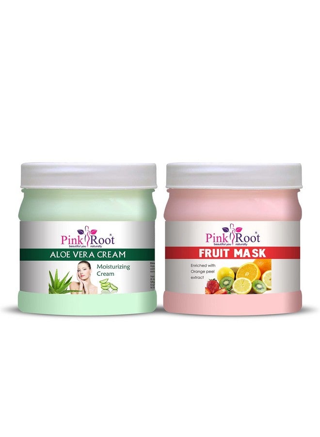 Pink Root Aloe Vera Cream 500gm with Fruit Mask 500gm - Image 1
