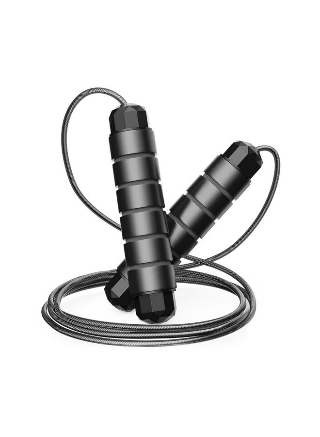 Boldfit Skipping/Adjustable Jumping Rope For Men & Women and For Kids - Gym / Exercise Rope For Workout -Black,Polyvinyl Chloride (PVC) - Image 1