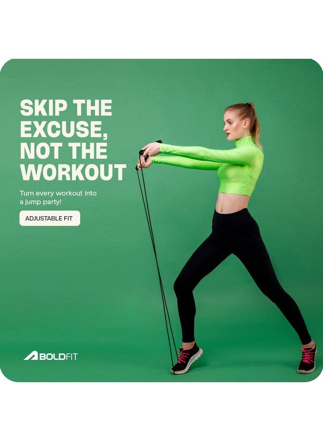 Boldfit Skipping/Adjustable Jumping Rope For Men & Women and For Kids - Gym / Exercise Rope For Workout -Black,Polyvinyl Chloride (PVC) - Image 4