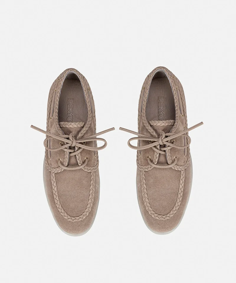 Ipekyol  Braided-Trim Suede Boat Shoes for Women | Best Price UAE