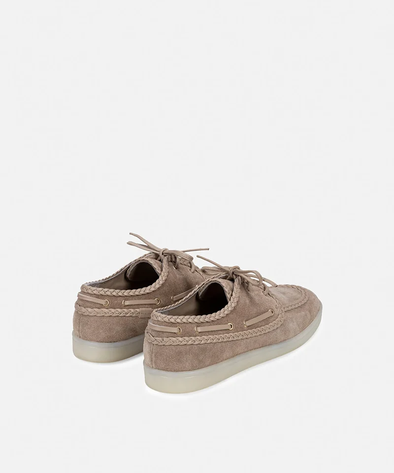 Ipekyol  Braided-Trim Suede Boat Shoes for Women | Best Price UAE
