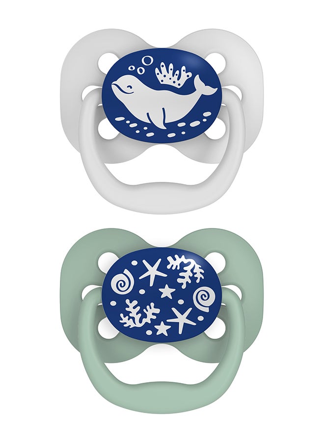 Dr. Brown’s Advantage Pacifier - Stage 1, Glow In The Dark, 2-Pack - Image 1