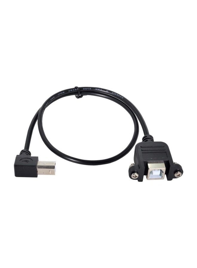 Chenyang USB 2.0 Type B Printer Scanner Hard Disk Extension Data Cable with Screws for Panel Mount 50cm 90 Degree Right Angled - Image 2