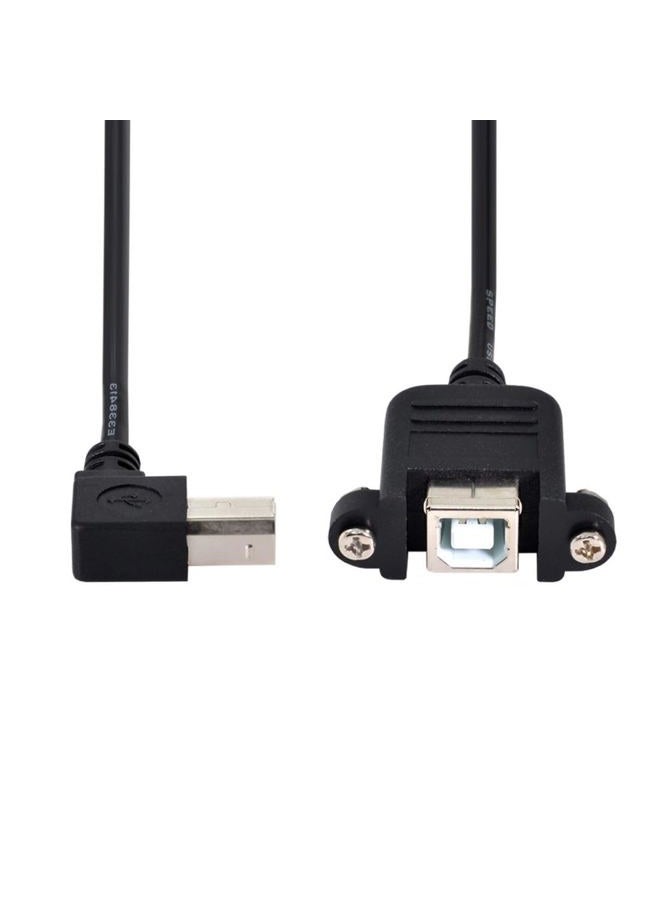Chenyang USB 2.0 Type B Printer Scanner Hard Disk Extension Data Cable with Screws for Panel Mount 50cm 90 Degree Right Angled - Image 3