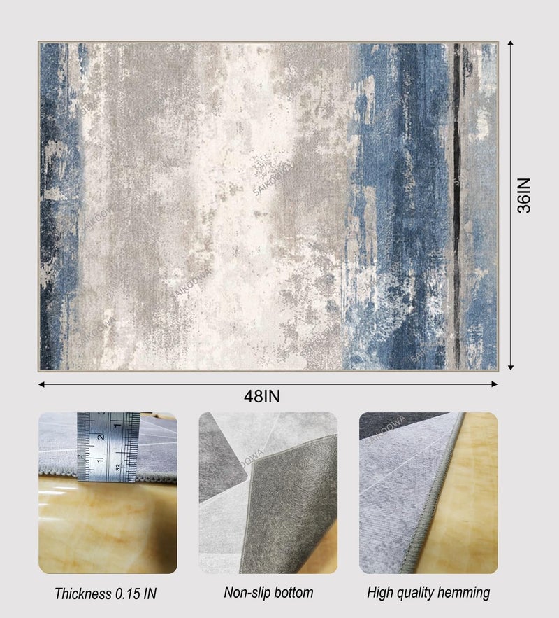 SAIKOOWA Chair Mat for Hardwood Floor,48"*36" Under Desk Mat for Rolling Computer Chair &Low Pile Carpet Floor,Anti-Slip Floor Protector for Home Office Abstract Style - Image 5
