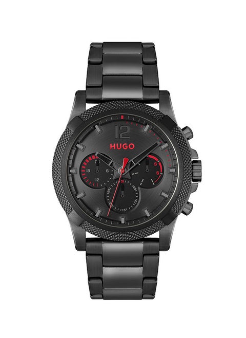 Men Analog Round Shape Stainless Steel Wrist Watch 46 mm