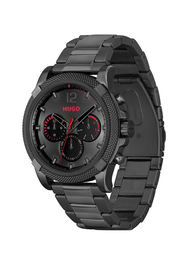 HUGO BOSS Men Analog Round Shape Stainless Steel Wrist Watch 46 mm  - Image 2