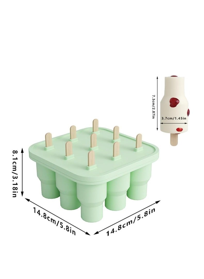OASIS-TH Stanley Cup Ice Mold Ice Cream Mold (20-40 oz) Silicone ice Cube Set with lid Makes 9 Hollow Cylinder Ice Cube Molds,  - Image 2