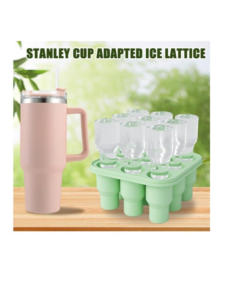 OASIS-TH Stanley Cup Ice Mold Ice Cream Mold (20-40 oz) Silicone ice Cube Set with lid Makes 9 Hollow Cylinder Ice Cube Molds,  - Image 4