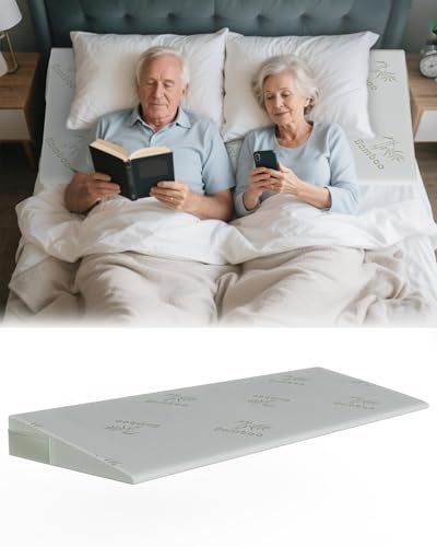 GIVANLEE Extra Wide Wedge Pillow for Acid Reflux Relief,Mattress Wedge,Inclined Mattress Elevator,Bed Wedge Pillow for Sleeping,Gerd Snoring,Post Surgery (4" Height,King 76"x26"x4") - Image 1