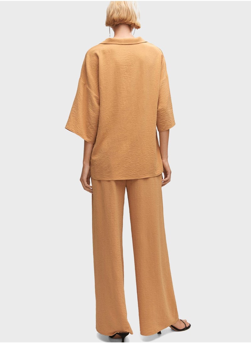 MANGO - V-Neck Knitted Top - Image 1