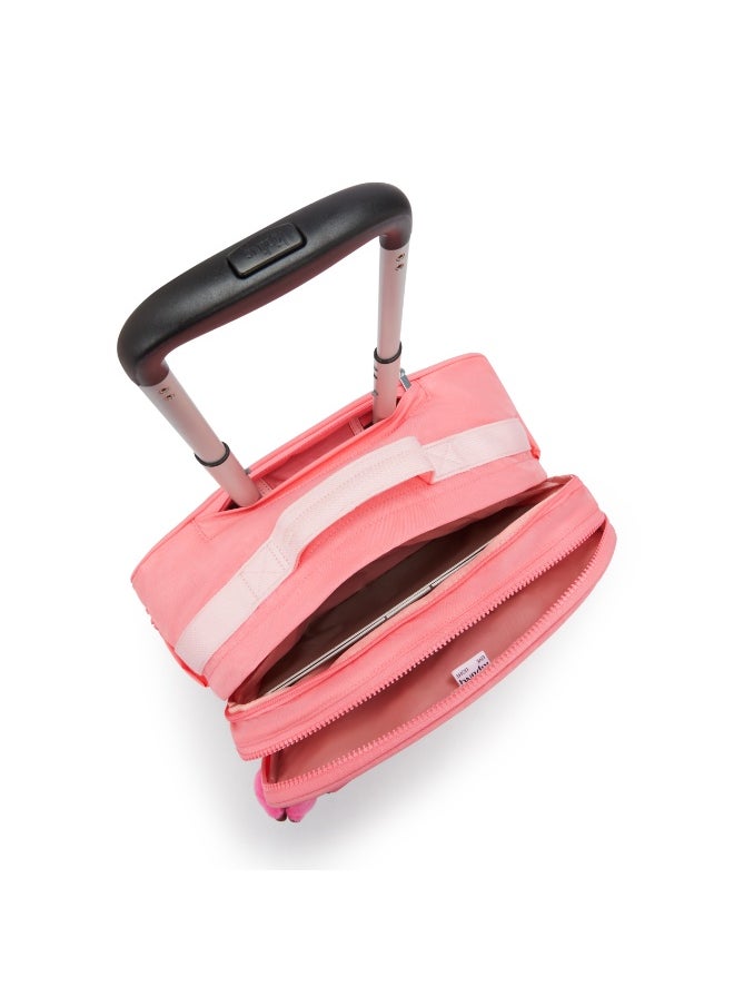 kipling New Storia Kids' 4-Wheeled School Trolley Bag with 13 inch Laptop Compartment, 2.25kg - Coral Sea  - Image 2