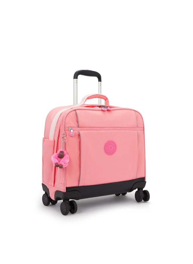kipling New Storia Kids' 4-Wheeled School Trolley Bag with 13 inch Laptop Compartment, 2.25kg - Coral Sea  - Image 4