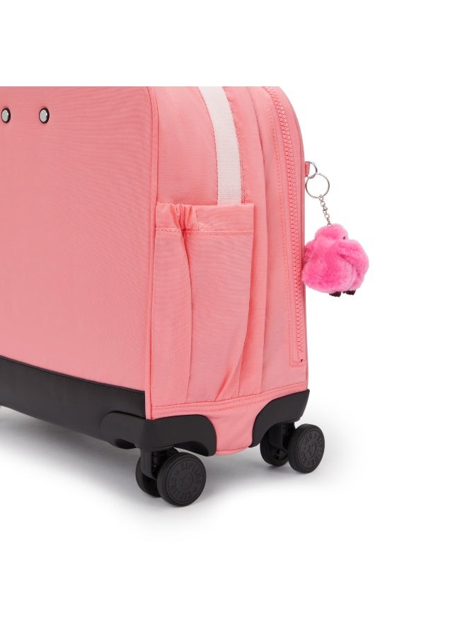 kipling New Storia Kids' 4-Wheeled School Trolley Bag with 13 inch Laptop Compartment, 2.25kg - Coral Sea  - Image 3