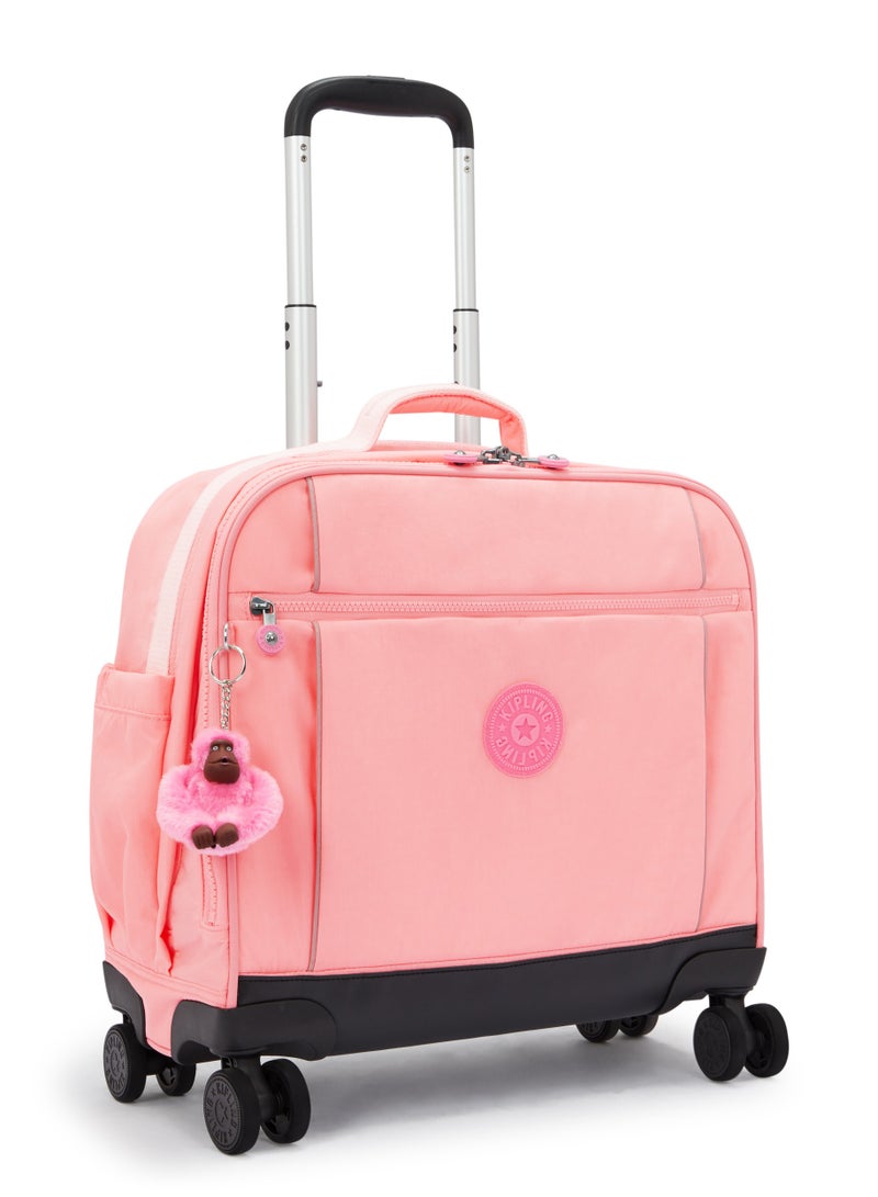 New Storia Kids' 4-Wheeled School Trolley Bag with 13 inch Laptop Compartment, 2.25kg - Coral Sea