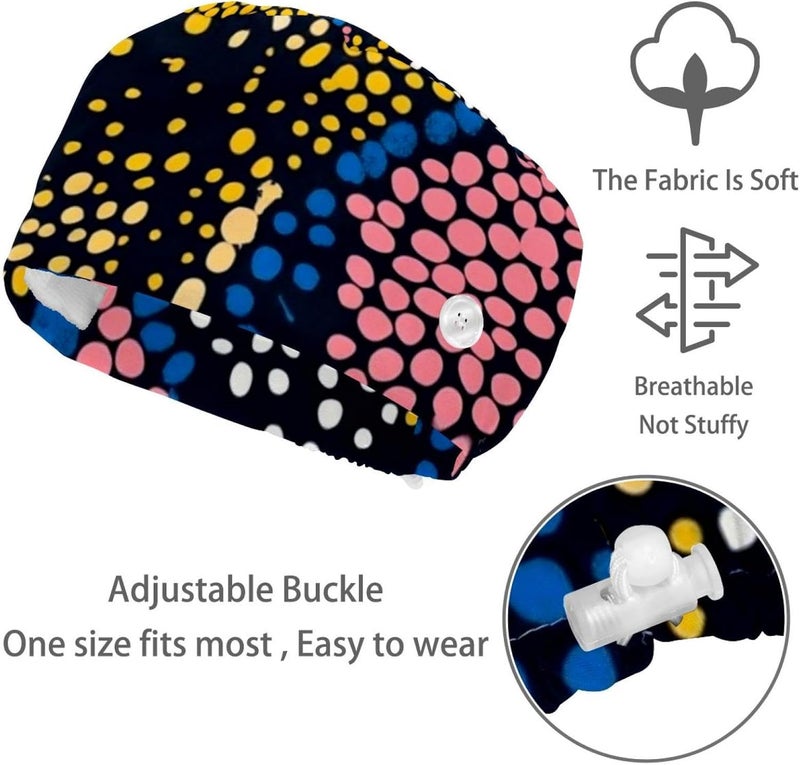 Farm Cows and Milk Bottle Allover Print Work Safety Caps, 4 Pack Lightweight Design - Image 3