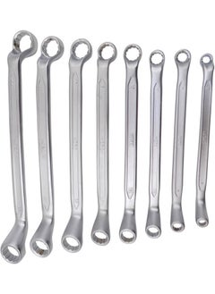 NIBEMINENT 8-Piece Tools Ring Spanner Set M6x22 Silver 