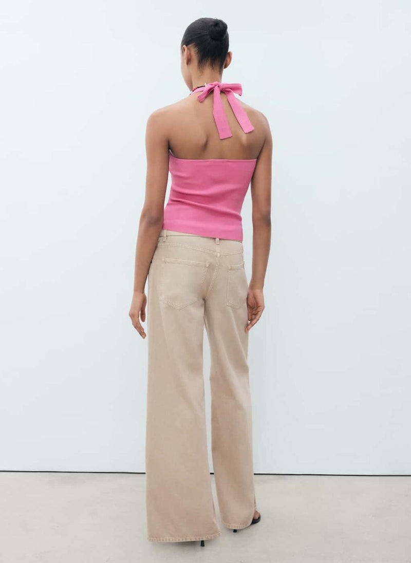 MANGO Knit Halter Top  - Image 2