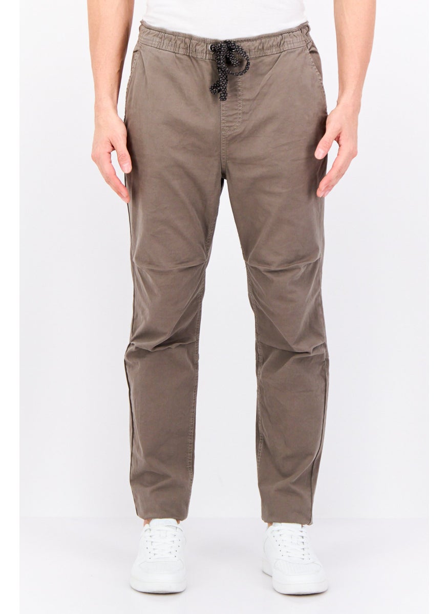 Penfield Men Regular Fit Drawstring Chino Pants, Taupe  - Image 1