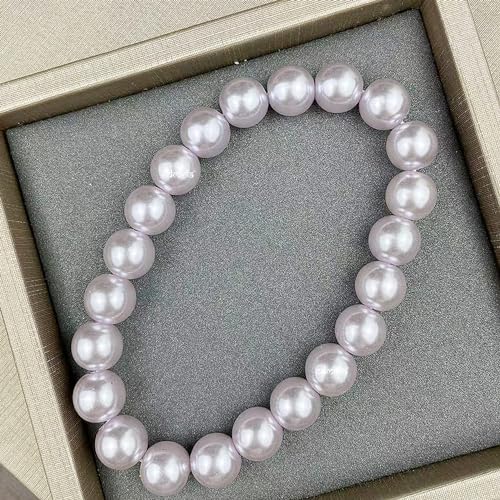 EDMIRIA 7 Day Bracelets | Shell Pearl Semi Precious Reiki Chakra Stones for Monday | Day wise Healing Meditation Crystal 8mm Gemstones Bracelet for Men & Women (Monday) - Image 2