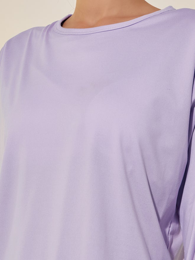 Take Two Take Two Solid Long Sleeve T-Shirt with Bra and Printed Pyjama Set  - Image 3