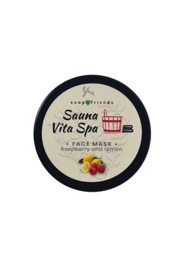 Soap&Friends Raspberry Lemon Gel Face Mask for Sauna and Steam Bath Glow, 50ml  - Image 1